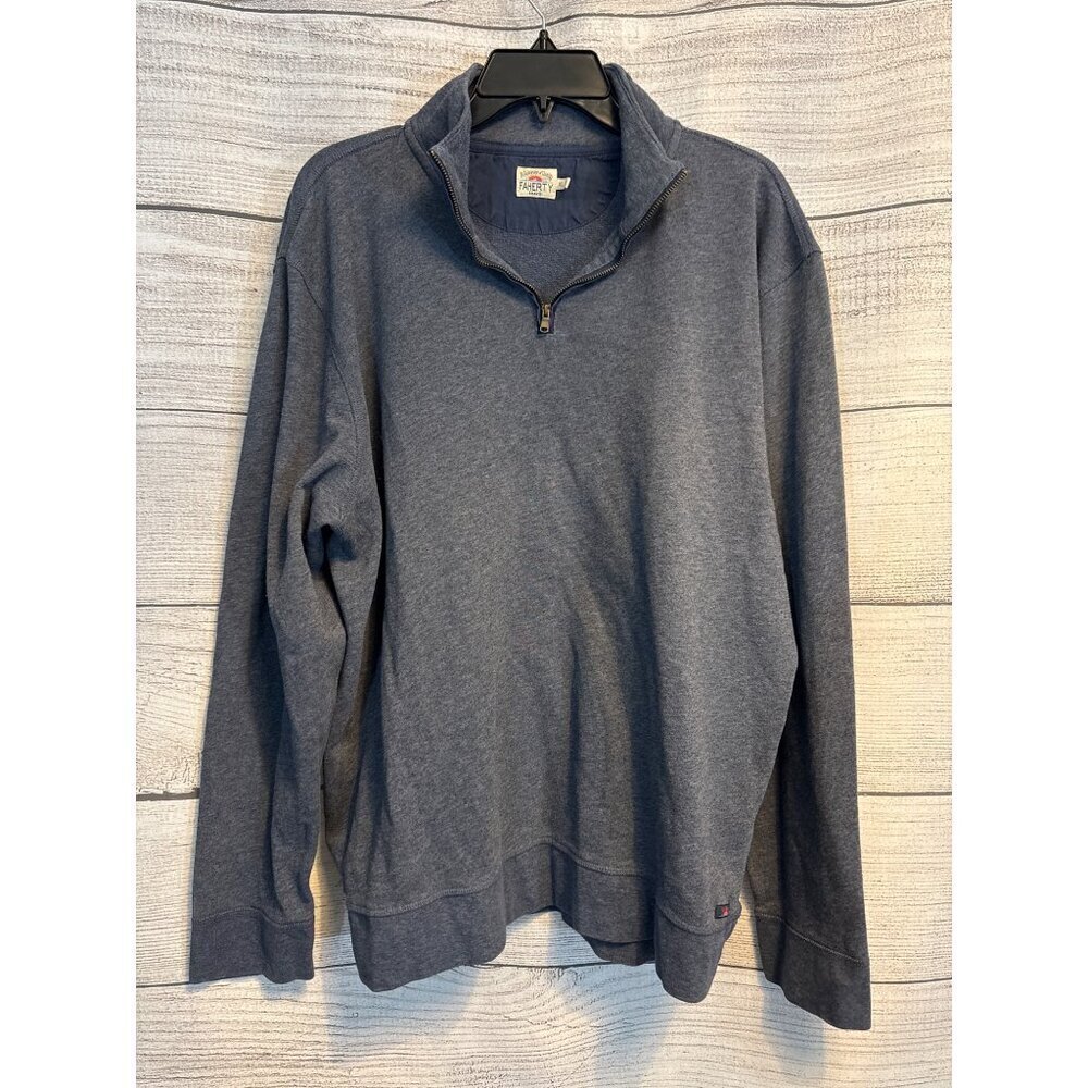 Mens Faherty Half-Zip Pullover Sweatshirt Size XL